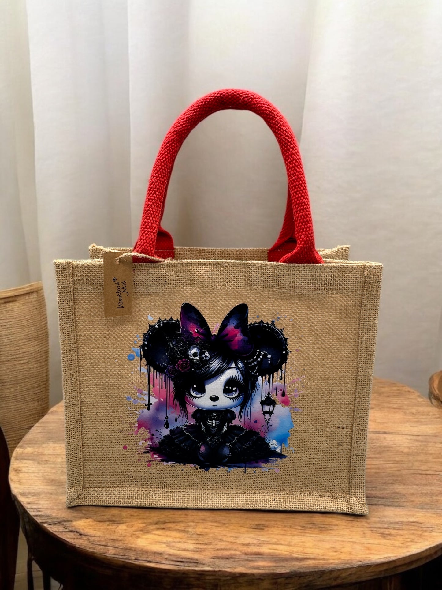 Westford Mill Mini Jute Tasche " Gothic Maus "!