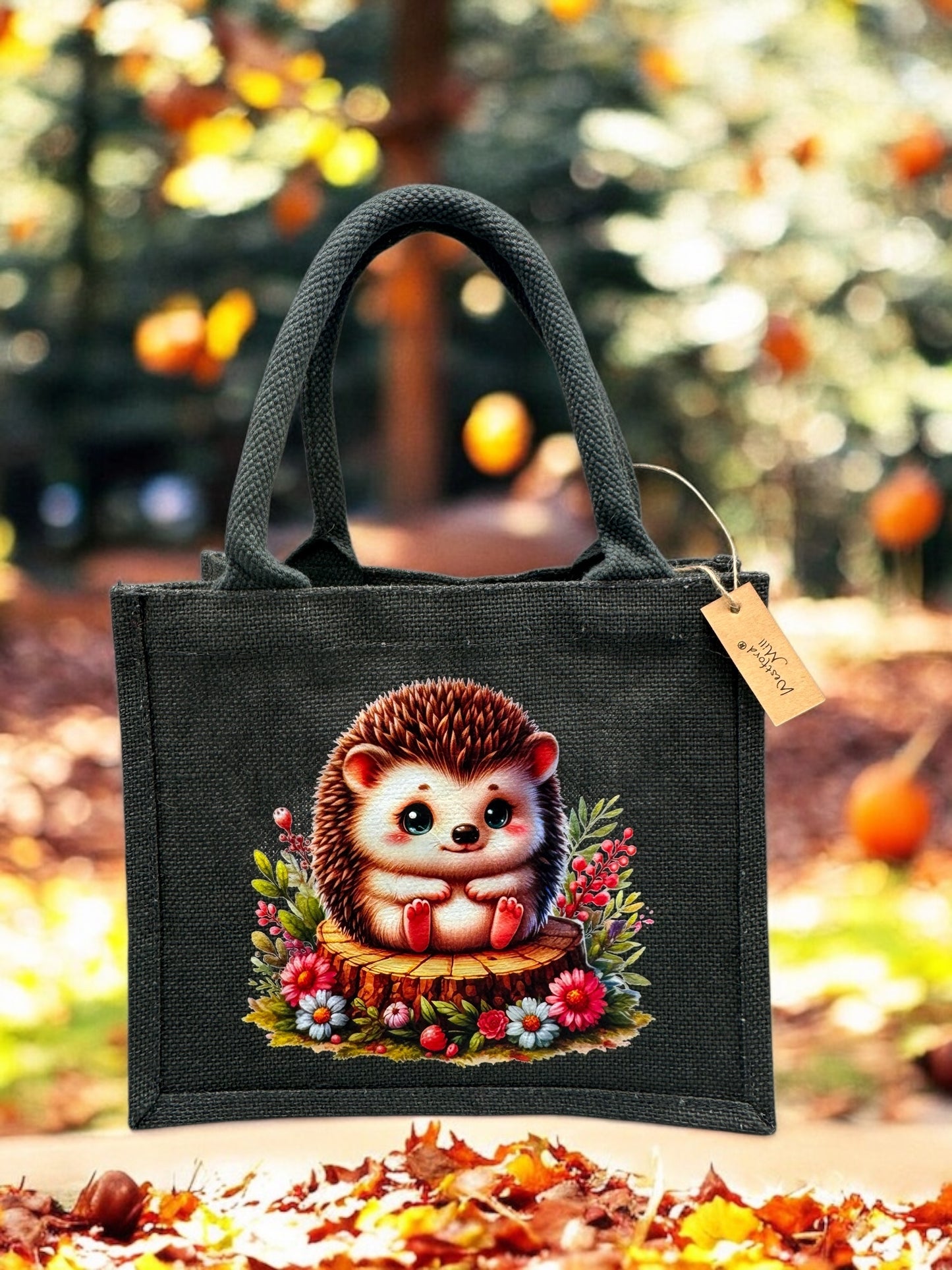 Westford Mill Mini Jute Tasche " süßer Igel "!