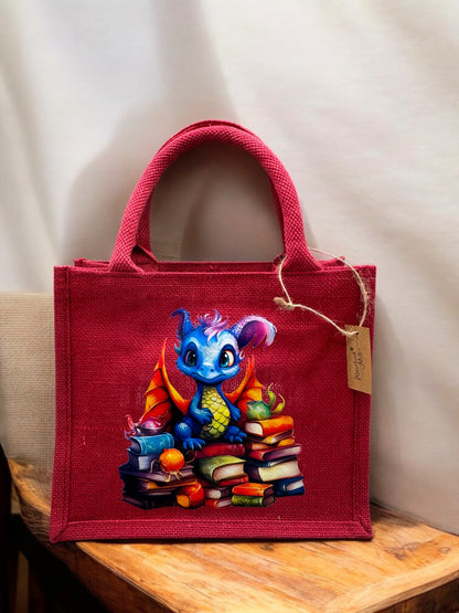 Westford Mill Mini Jute Tasche " Buchdrachen "!