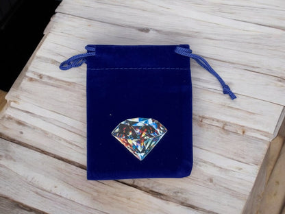 Samtbeutel " Diamant " mit Kordelzug! 7 x 9 cm