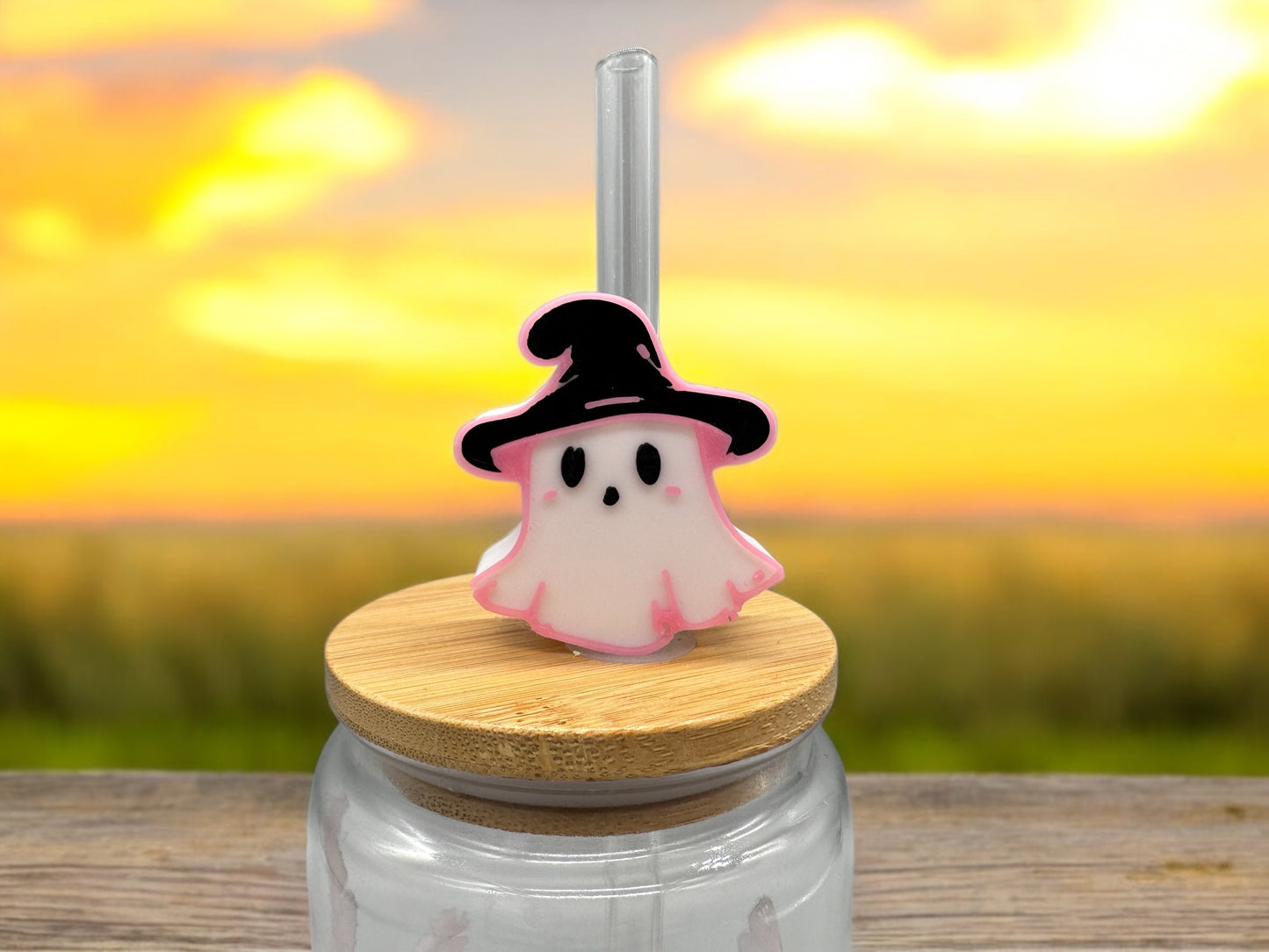 3D Druck Trinkhalm Topper Hexengeist - Halloween Strohhalm Deko PLA - fks-design
