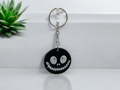 Schlüsselanhänger Halloween Gesicht 3D Druck PLA Schwarz von fks-design
