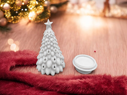 LED Teelichthalter  " Weihnachtsbaum weiß " 3D Druck!