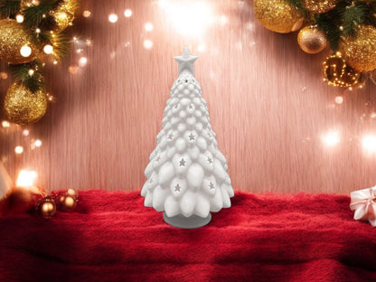 LED Teelichthalter  " Weihnachtsbaum weiß " 3D Druck!