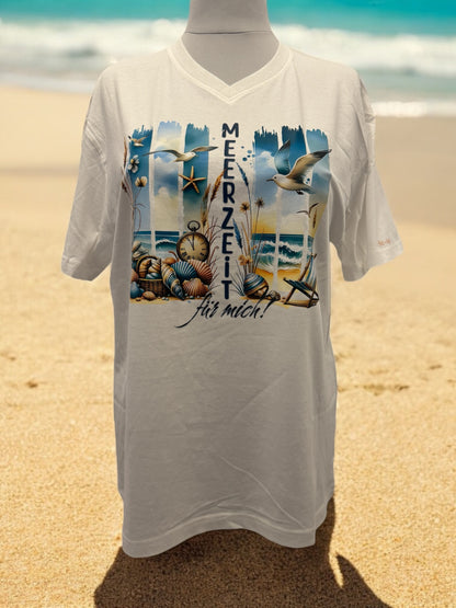 Unisex T-Shirt Meerzeit sommerliches Meer Motiv-Shirt Vorderseite von fks-design

