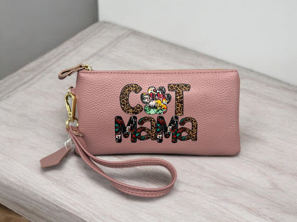Modische Handtasche! Multi - Reißverschluss - Geldbörse! Handy - Tasche " Cat Mama "