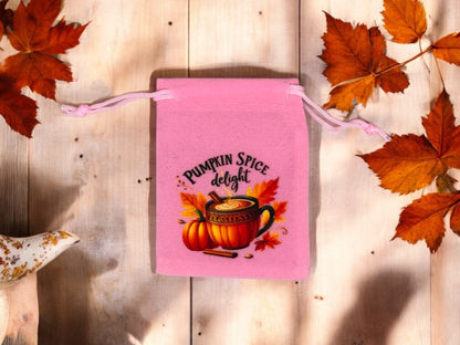 Samtbeutel " Pumpkin Spice " mit Kordelzug! 7 x 9 cm