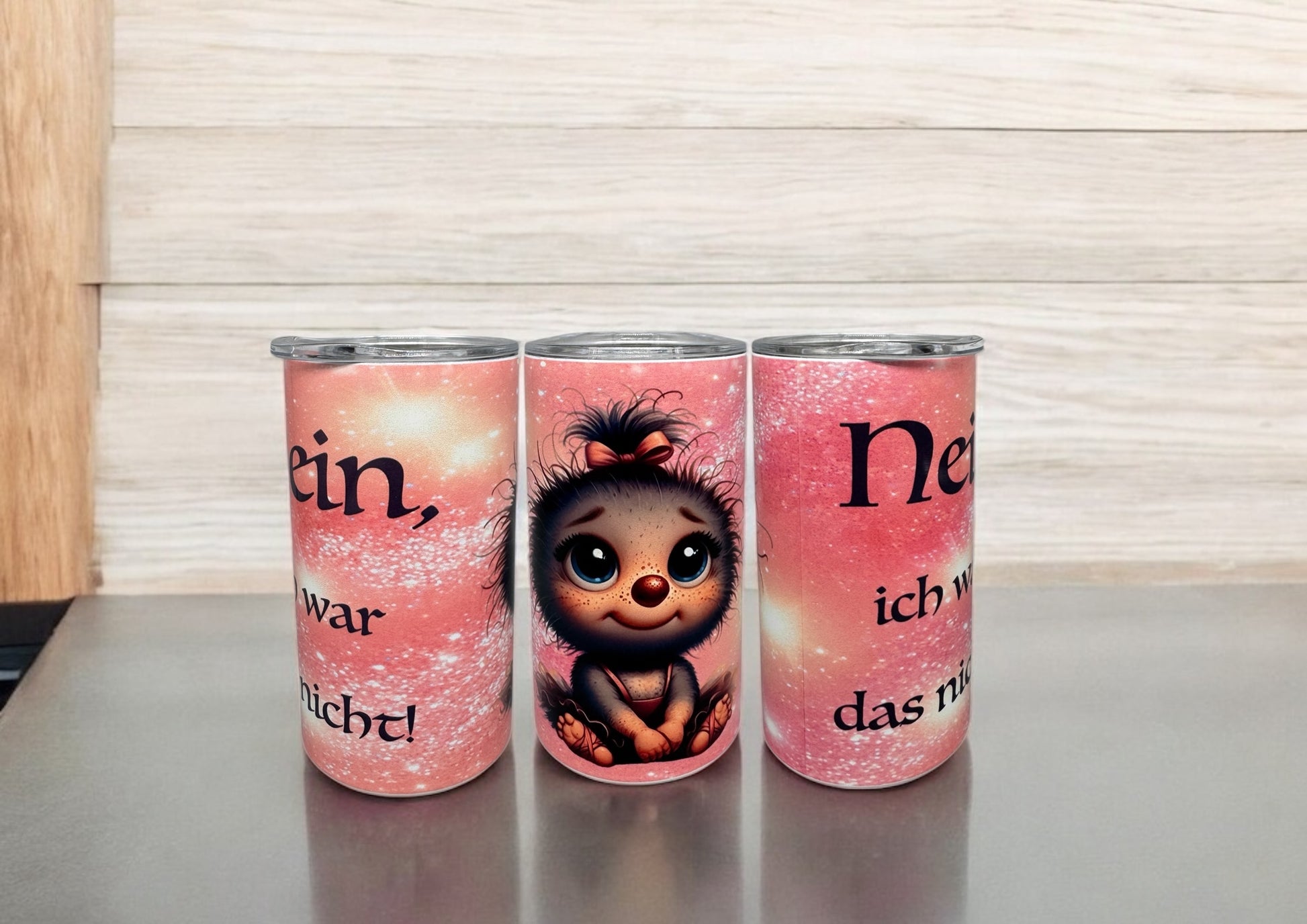 Edelstahl Thermo Trinkbecher Maulwurf Sina mit Trinkhalm 340ml von fks-design
