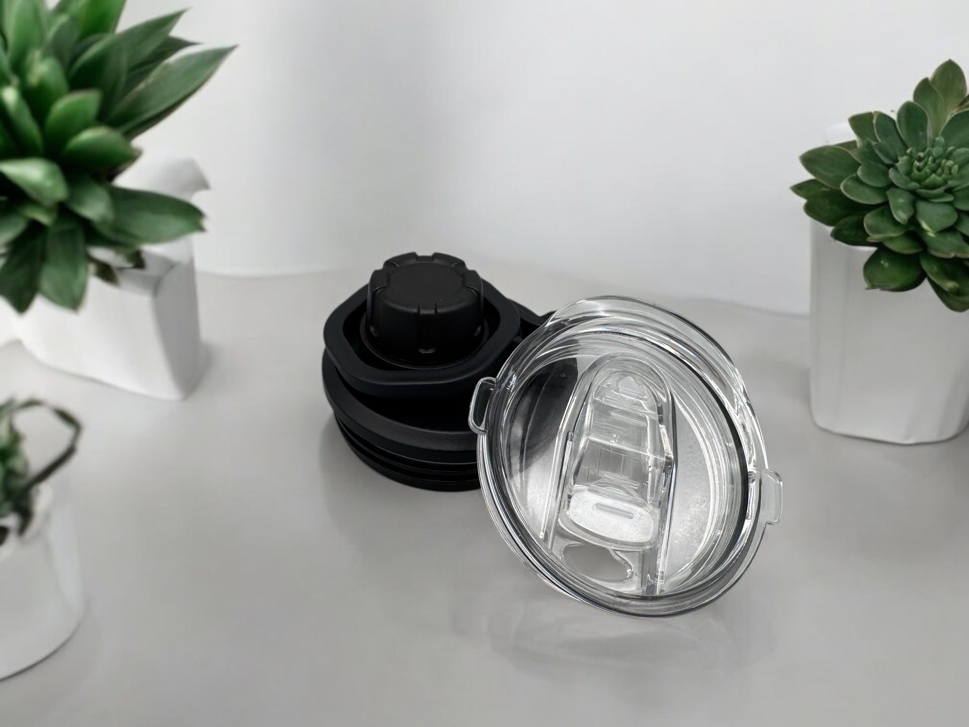Edelstahl Trinkflasche  600ml transparenter Deckel mit Trinkhalm - fks-design

