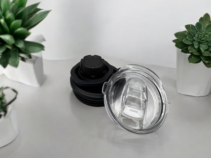 Edelstahl Trinkflasche  600ml transparenter Deckel mit Trinkhalm - fks-design
