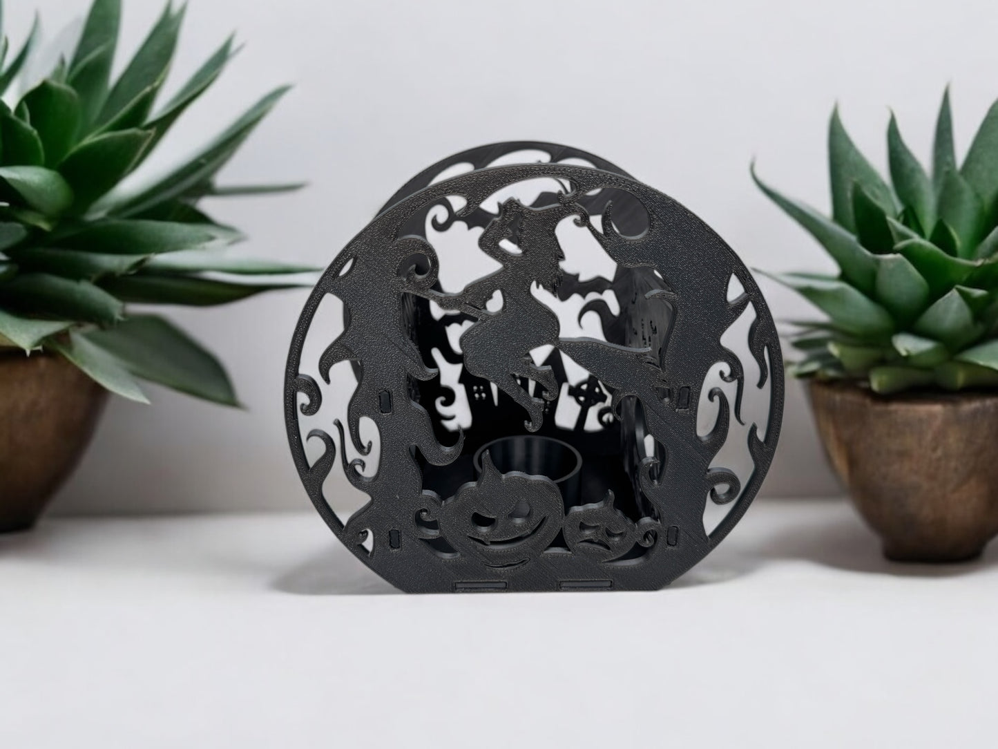 3D Druck! LED Teelichthalter " Halloweennacht "!