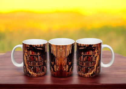 Tasse Bücherregal Keramiktasse für Leseratten 300ml von fks-design
