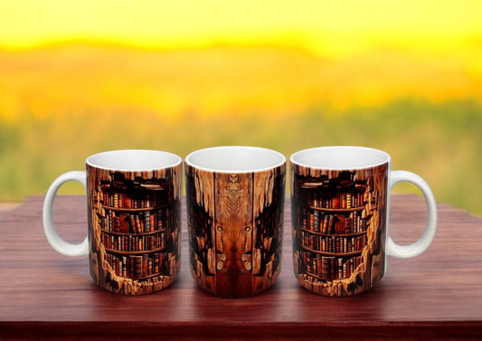 Tasse Bücherregal Keramiktasse für Leseratten 300ml von fks-design
