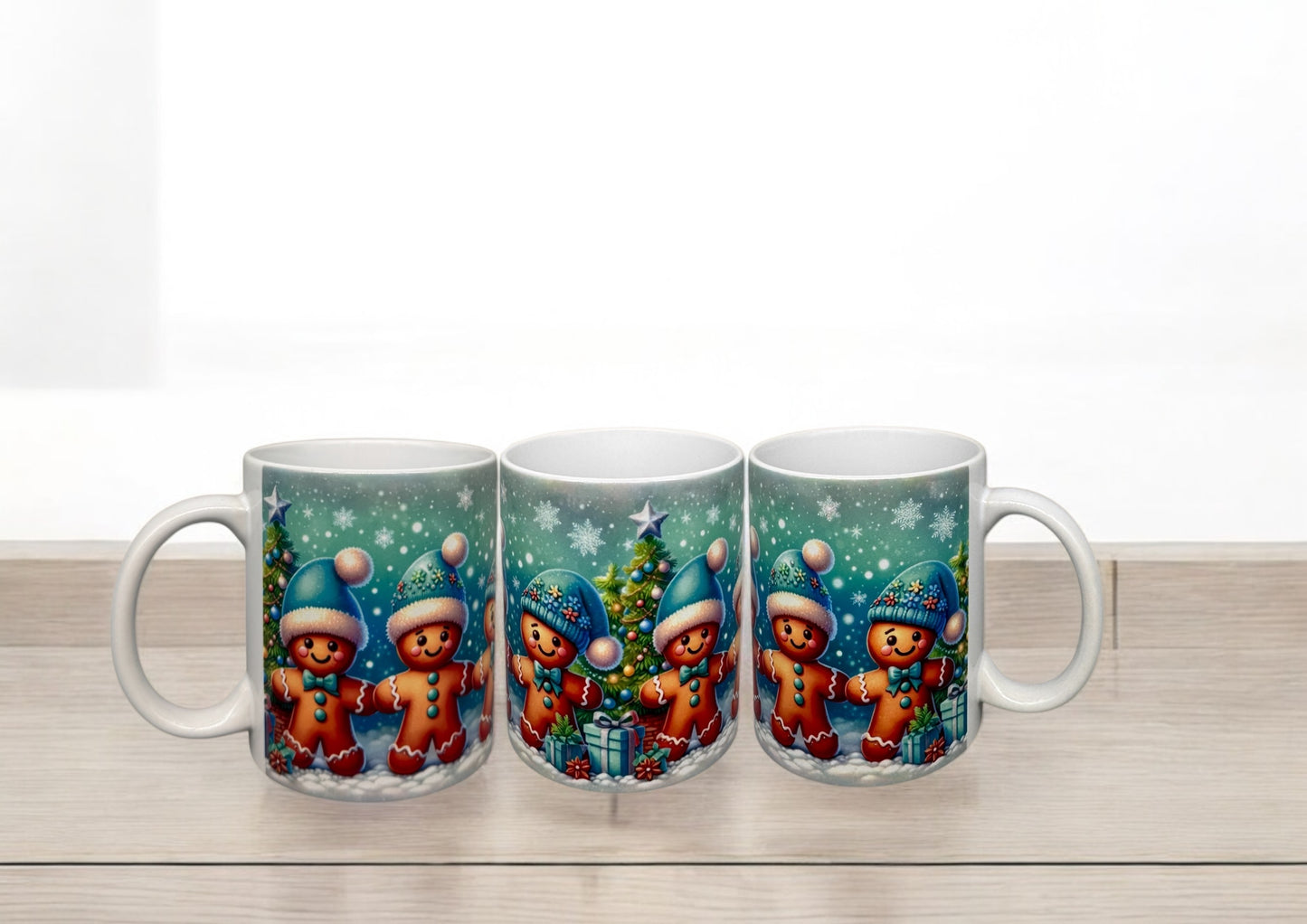 Weihnachtstasse Lebkuchenmänner Keramiktasse 300ml von fks-design

