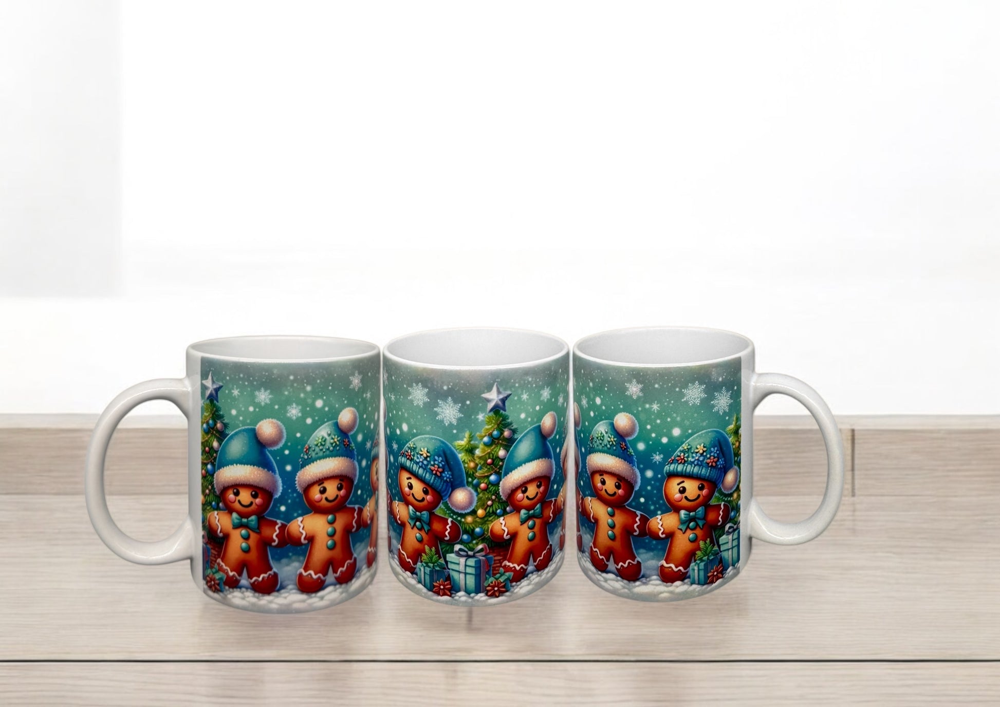 Weihnachtstasse Lebkuchenmänner Keramiktasse 300ml von fks-design
