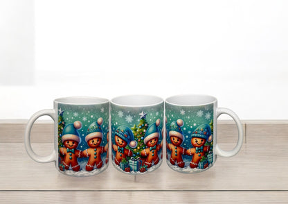 Weihnachtstasse Lebkuchenmänner Keramiktasse 300ml von fks-design
