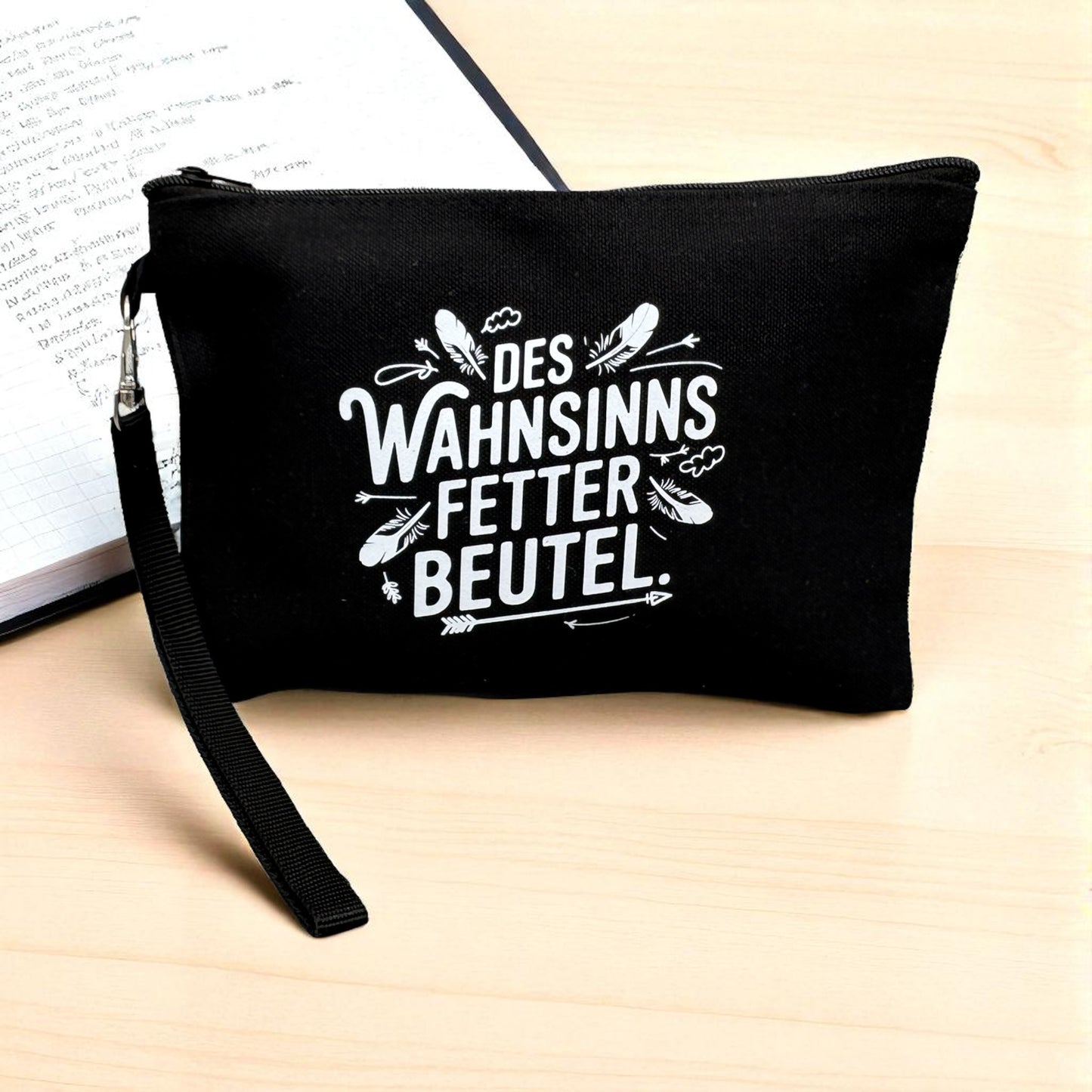 Bedruckte Stofftasche " Des Wahnsinns Fetter Beutel " mit abnehmbarer Handschlaufe!