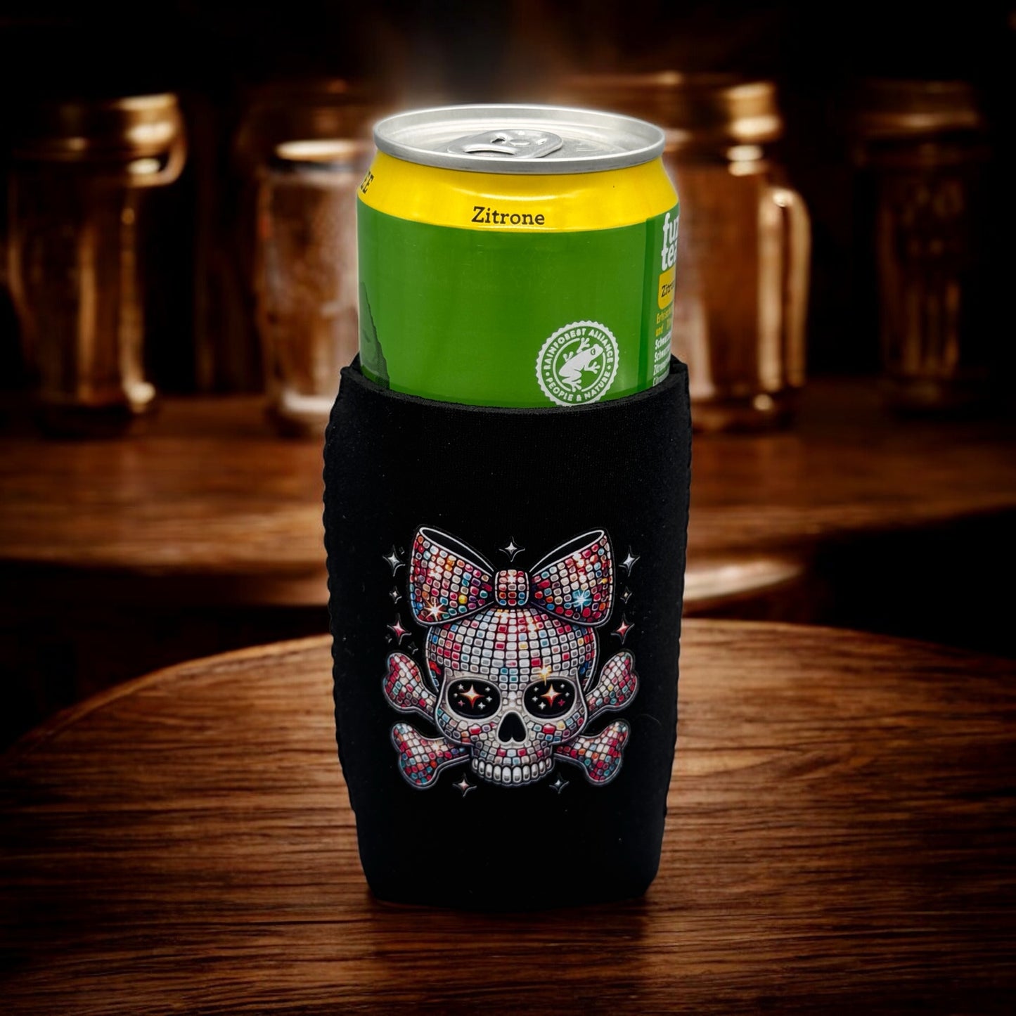 Dosenmanschette Bling Bling Skull - Neopren Dosenkühler