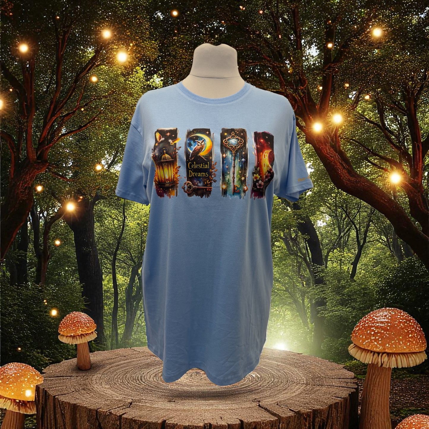 Unisex T-Shirt Himmlische Träume romantisches Motiv-Shirt Vorderseite von fks-design

