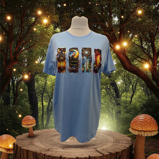 Unisex T-Shirt Himmlische Träume romantisches Motiv-Shirt Vorderseite von fks-design

