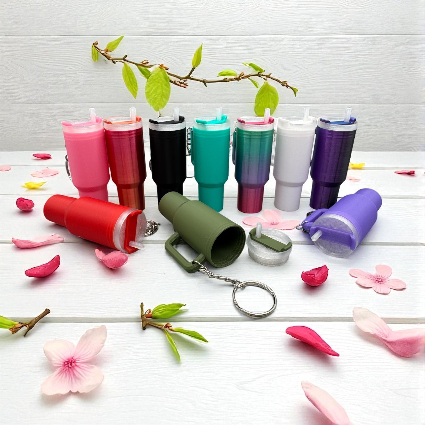 Schlüsselanhänger XL Mini 40 OZ Trinkbecher mit Geheimfach, 3D-Druck – alle Farben, von fks-design
