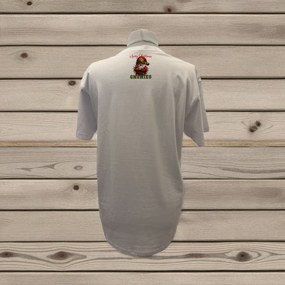 Unisex Shirt Merry Christmas Gnomies Gr. XL weiß mit DTF-Druck Detailansicht von fks-design
