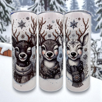 Edelstahl Tumbler Hirsch Trio 600ml Thermobecher mit Sublimationsdruck von fks-design
