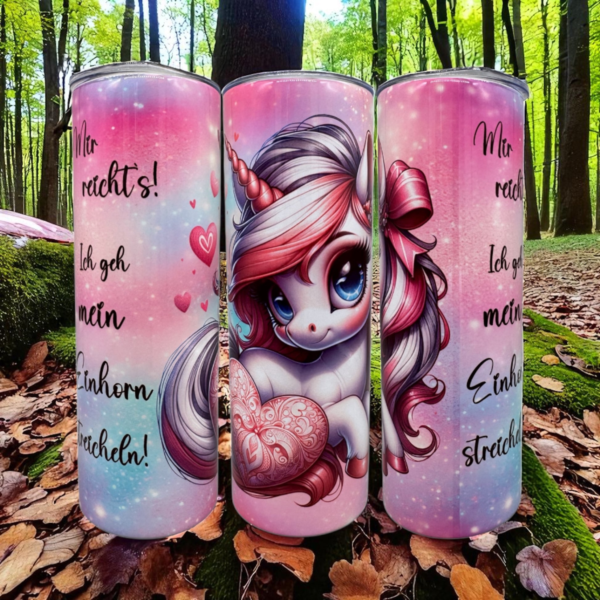 Edelstahl Tumbler Mir reichts Einhorn 600ml doppelwandig isolierend von fks-design
