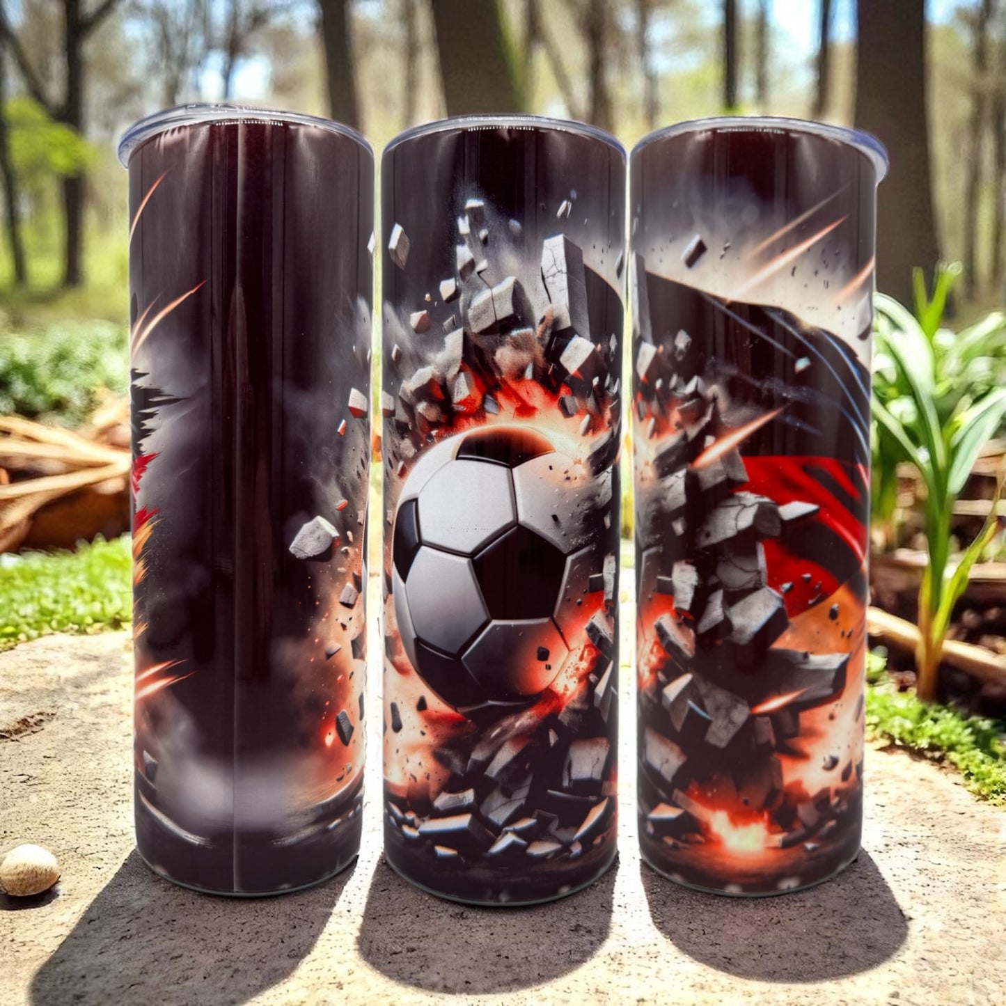 B-Ware Edelstahl Tumbler Fussball 600ml doppelwandig isolierend von fks-design
