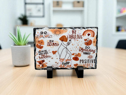 Schiefertafel Motivation - Standfuß Dekoration inspirierend - fks-design
