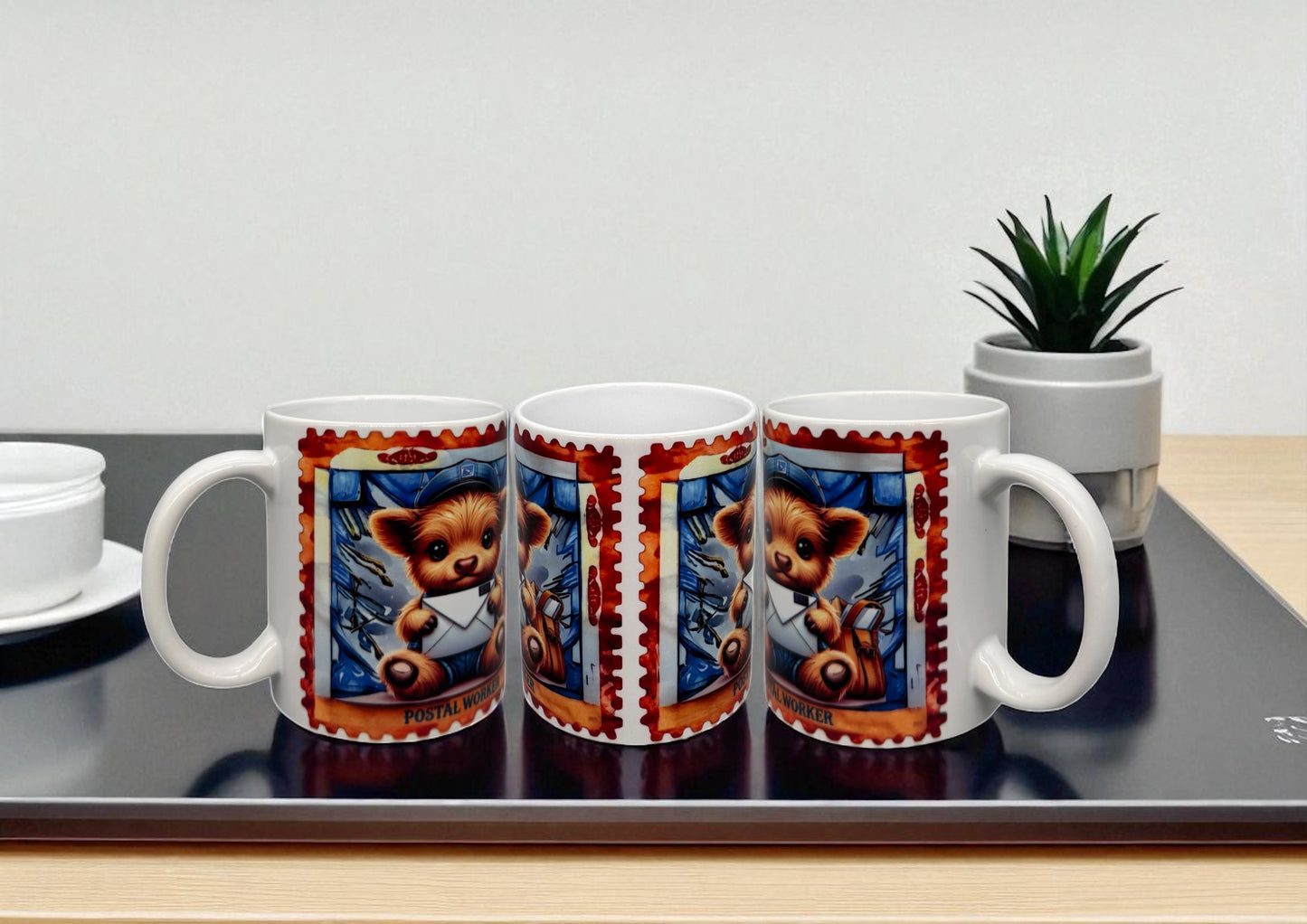 Tasse Postbote Keramiktasse 300ml Berufsgeschenk von fks-design
