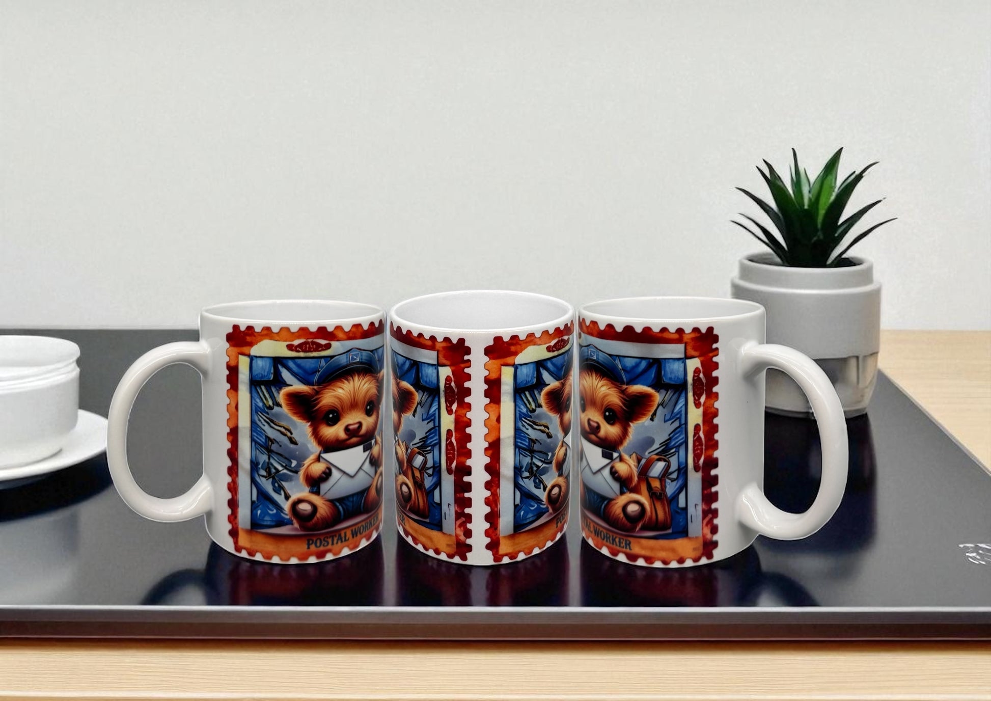 Tasse Postbote Keramiktasse 300ml Berufsgeschenk von fks-design
