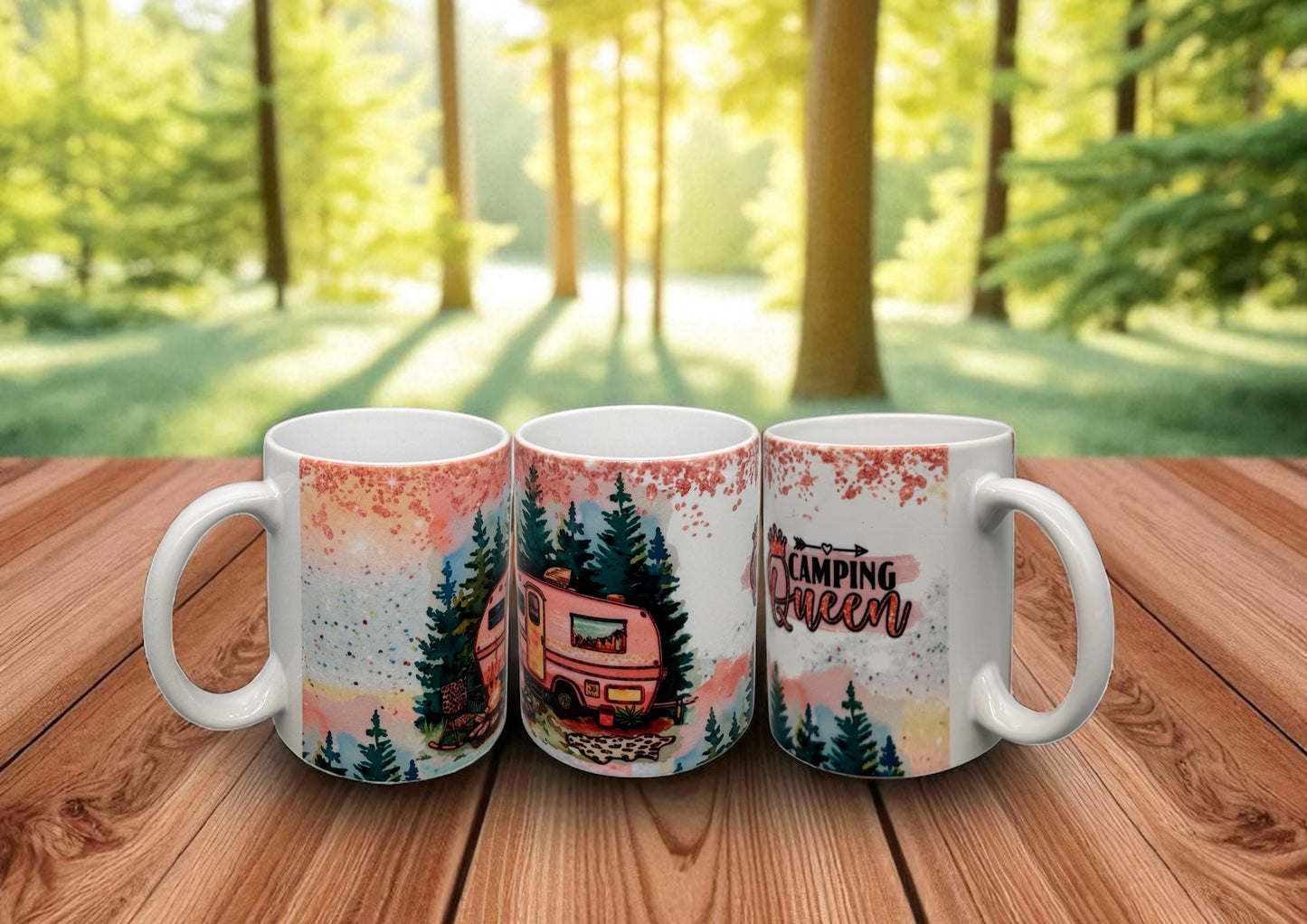 Tasse Camping Queen Keramiktasse 300ml für Camperinnen von fks-design
