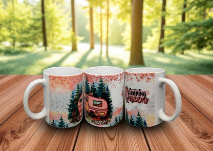 Tasse Camping Queen Keramiktasse 300ml für Camperinnen von fks-design
