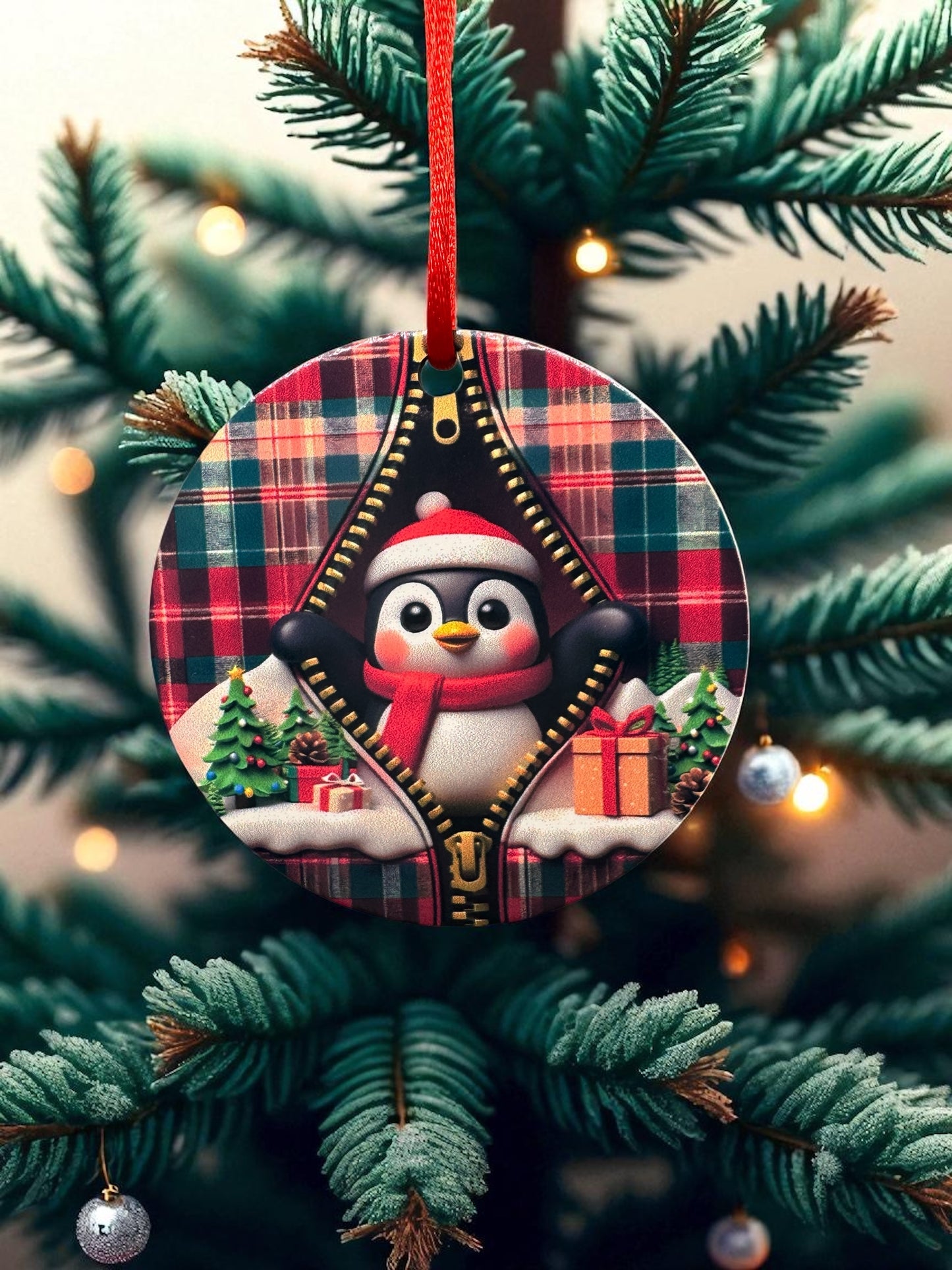 MDF Deko Anhänger " Pinguin Zipper "!