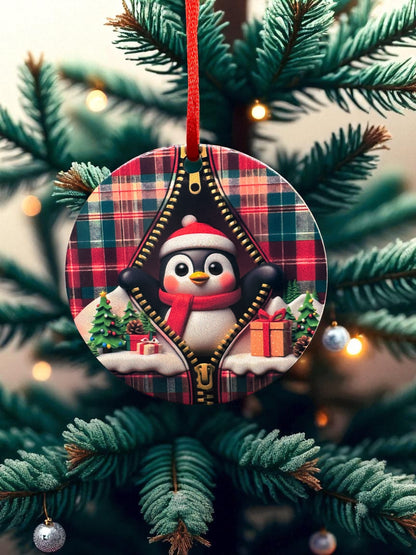 MDF Deko Anhänger " Pinguin Zipper "!