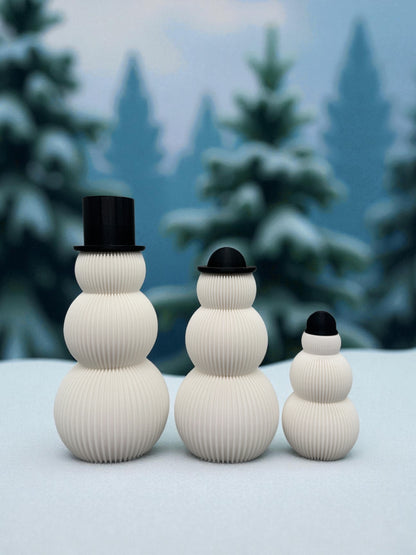 3D Druck Dekoration " Schneemann Familie "