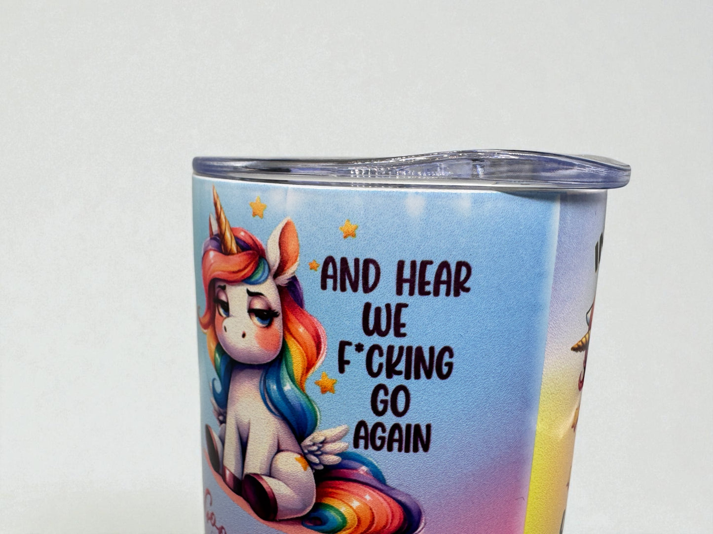 B-Ware Edelstahl Tumbler Einhorn Sarkasmus Druckfehler Detailansicht 3 von fks-design

