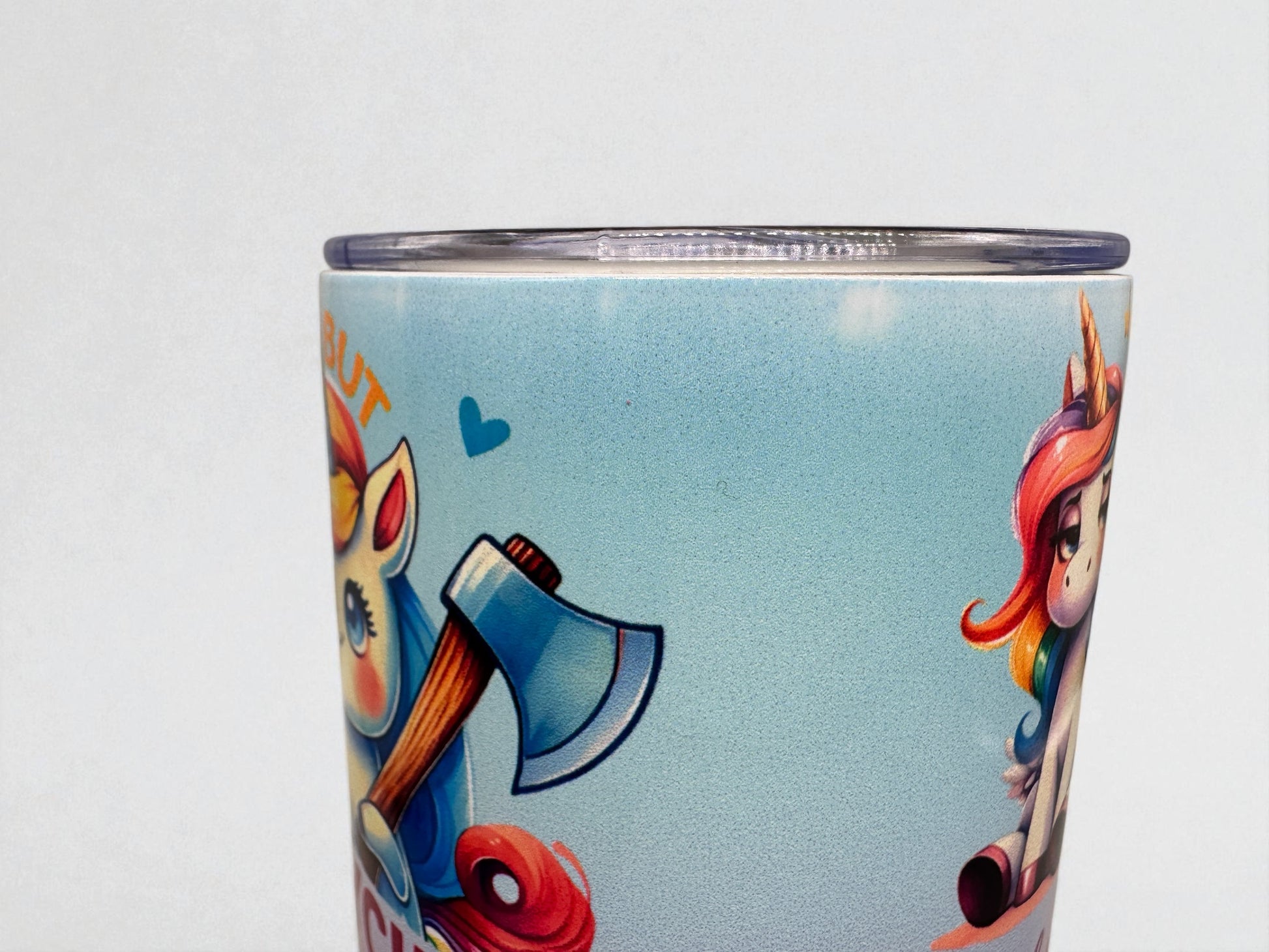B-Ware Edelstahl Tumbler Einhorn Sarkasmus Druckfehler Detailansicht 4 von fks-design
