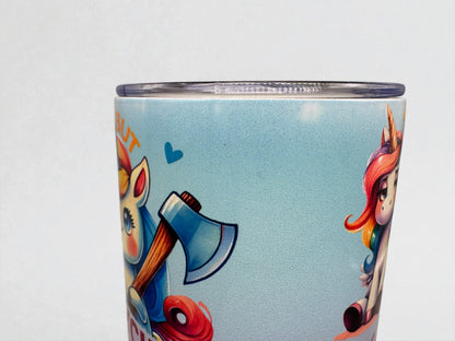 B-Ware Edelstahl Tumbler Einhorn Sarkasmus Druckfehler Detailansicht 4 von fks-design

