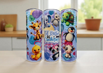 Edelstahl Tumbler Tiere häkeln 600ml doppelwandig isolierend von fks-design
