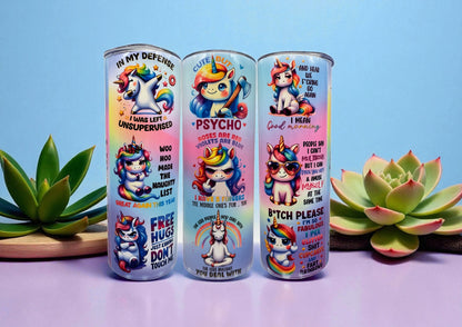 B-Ware Edelstahl Tumbler Einhorn Sarkasmus 600ml doppelwandig isolierend von fks-design
