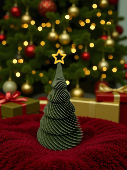 3D Druck Dekoration 3er Set " Spiral Weihnachtsbaum mit Stern "