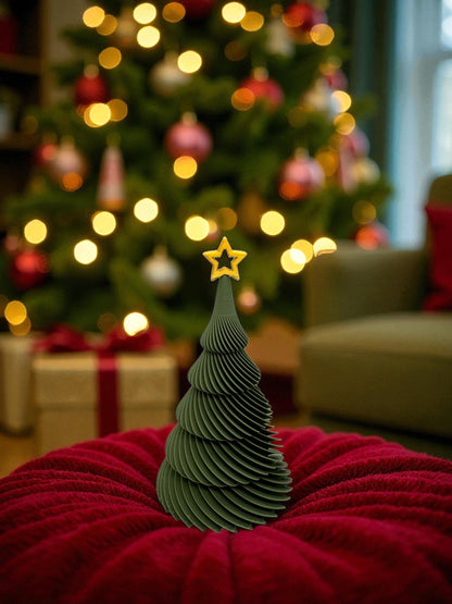3D Druck Dekoration 3er Set " Spiral Weihnachtsbaum mit Stern "