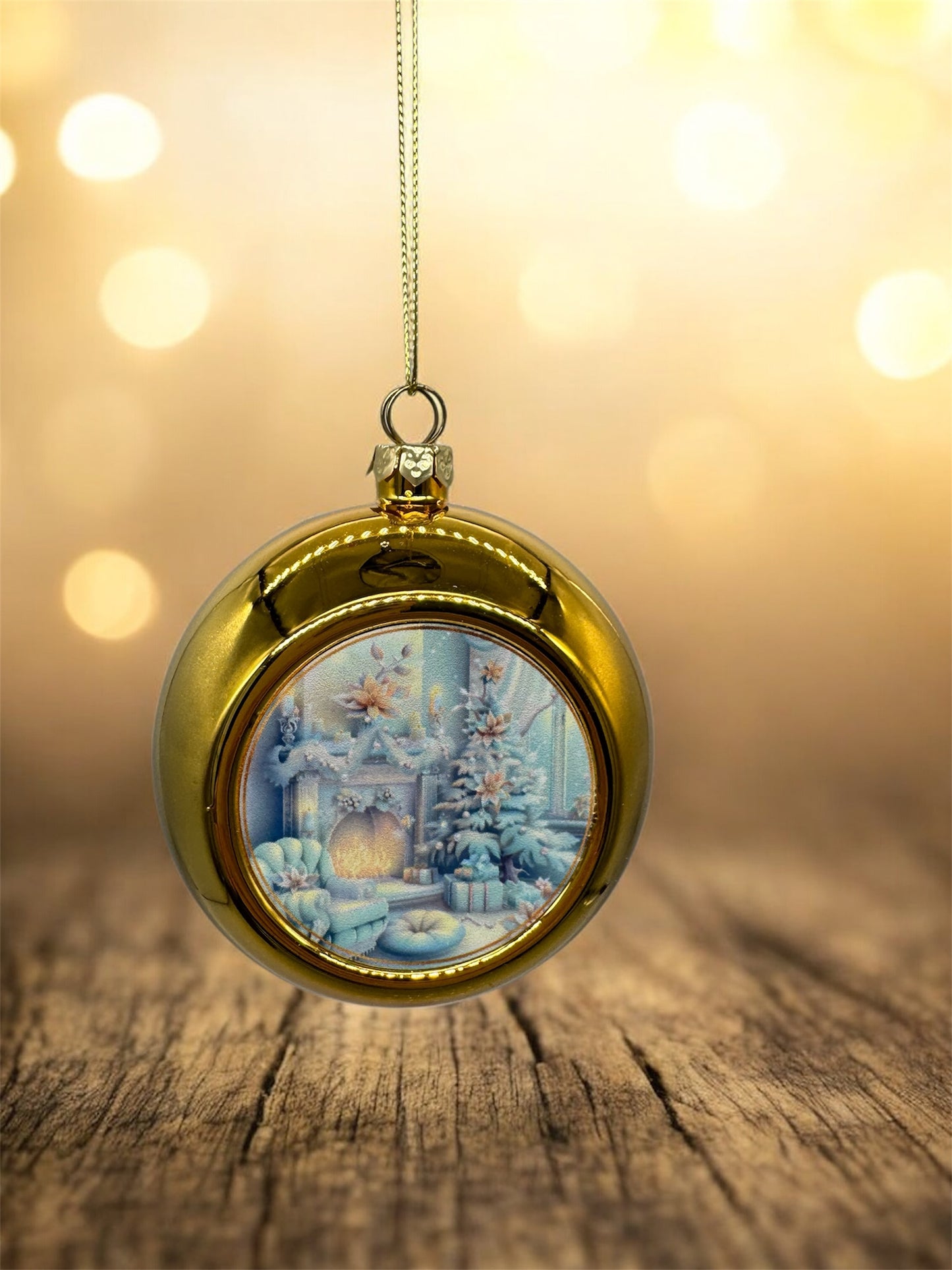 Kunststoff Weihnachtskugel " Weihnachts Idylle "!