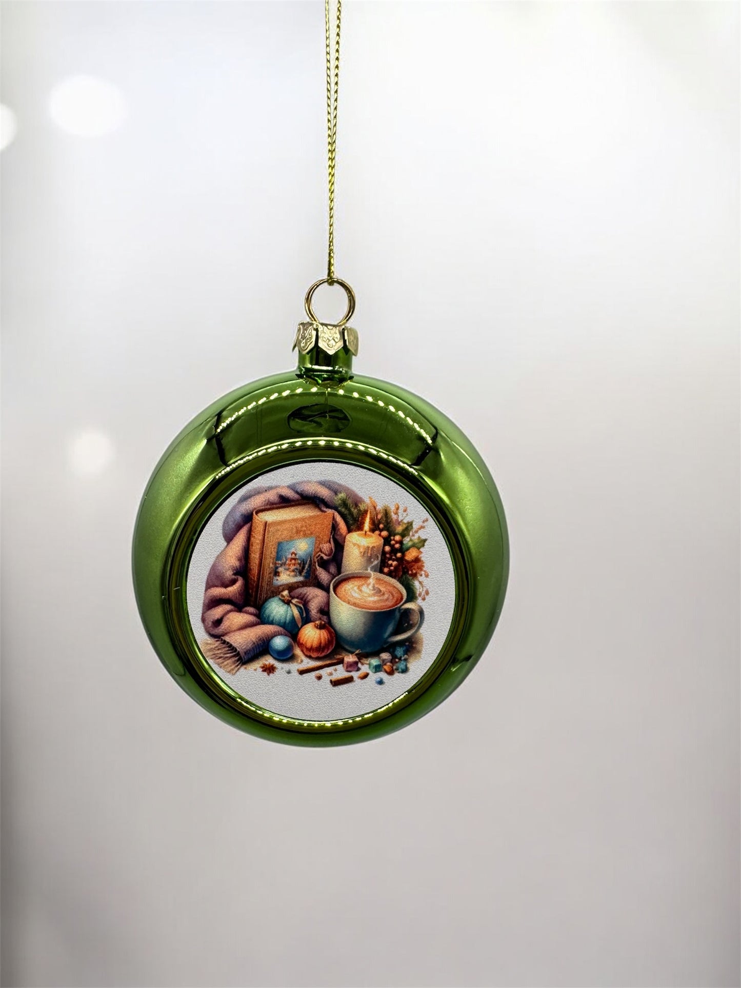 Kunststoff Weihnachtskugel " Weihnachtliche Lesezeit "!