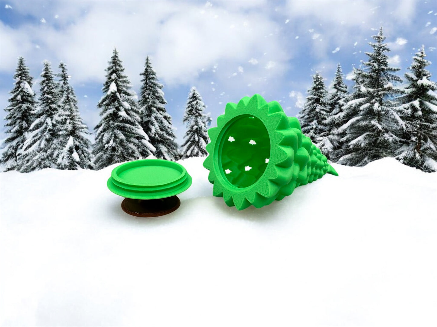 LED Teelichthalter  " Weihnachtsbaum grün " 3D Druck!