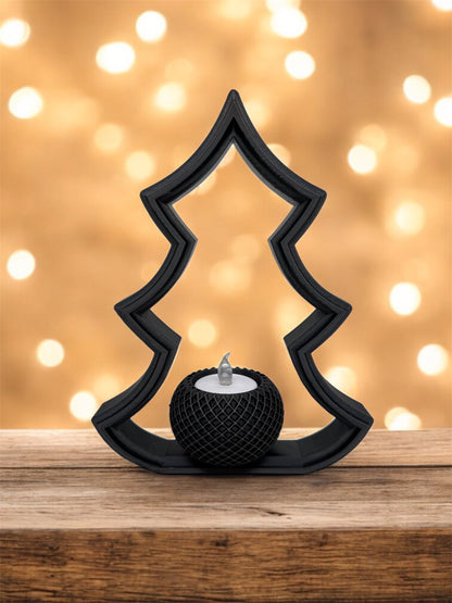 3D Druck! Eleganter LED Teelichthalter " Tannenbaum "!