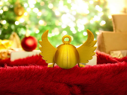 3D Druck Dekoration " Weihnachtskugel mit Flügel und beweglichen Beinen "