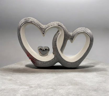 Gilde Herzpaar Skulptur - Liebe Geschenk hochwertig - fks-design
